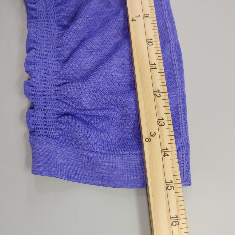 Lululemon‎ Crop Leggings 6 Purple In The Flow Ruched Sides Seamless Yoga - Picture 10 of 12